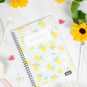 Bullet Journal / Dotted Notebook with spiral binding - Lemons